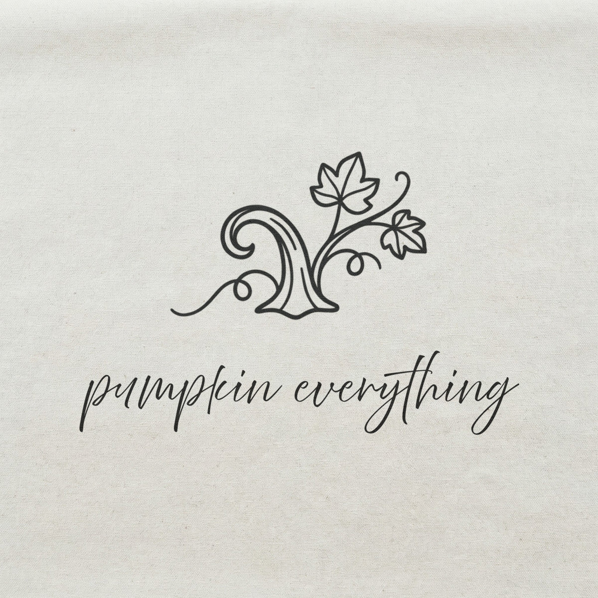 Pumpkin Everything Stem Fall Throw Pillow