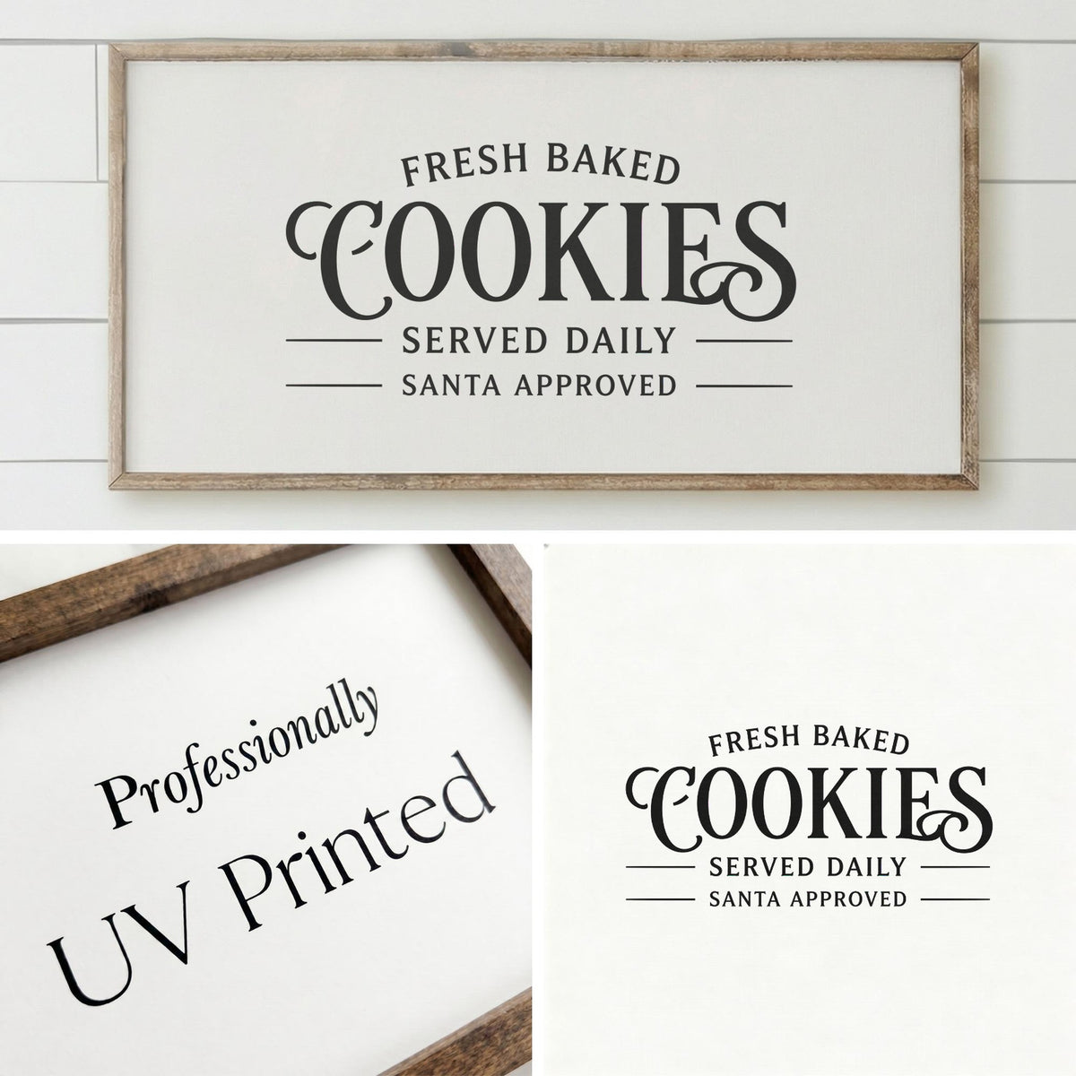 Fresh Baked Cookies Vintage Wood-Framed Sign