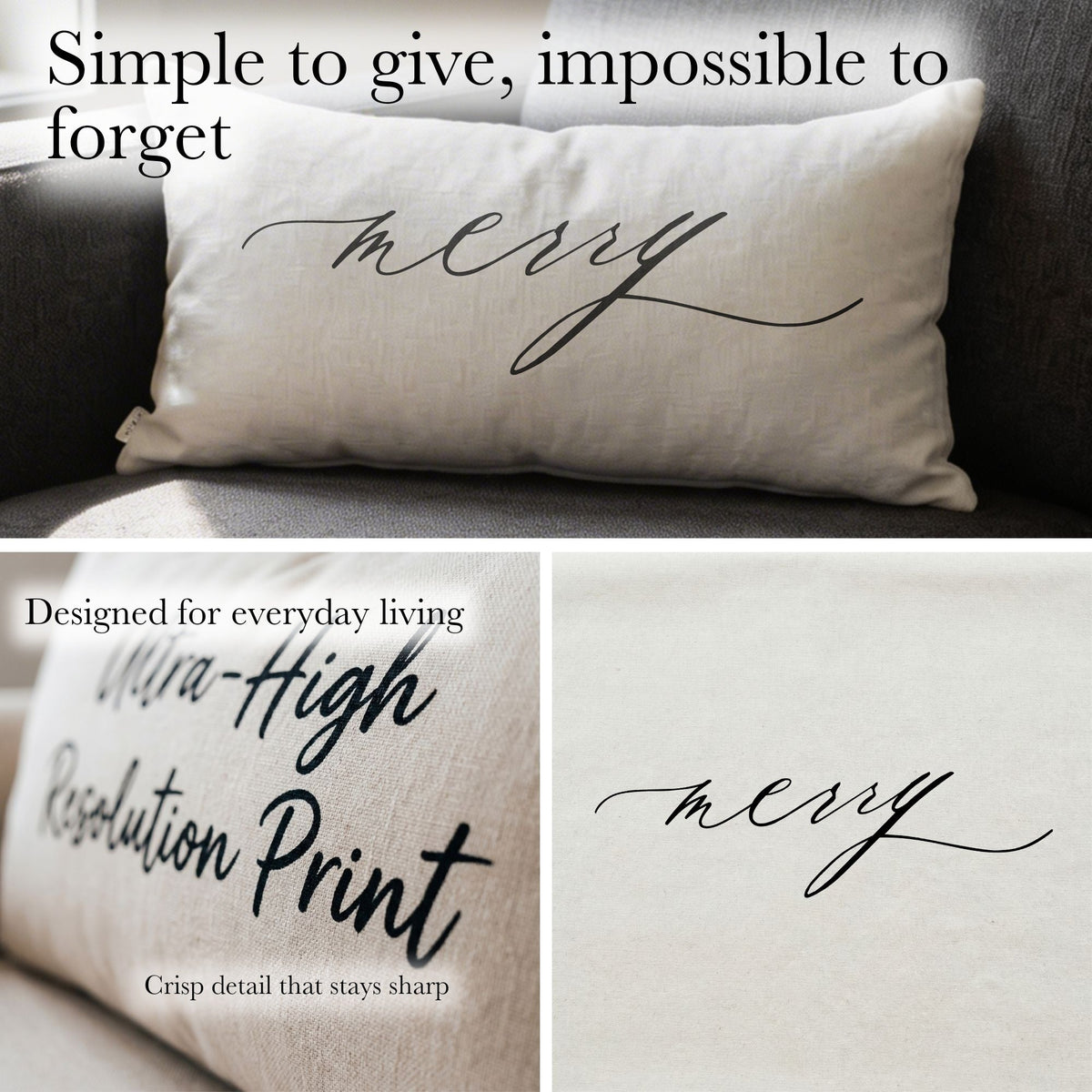 Lumbar Pillows - Merry Script