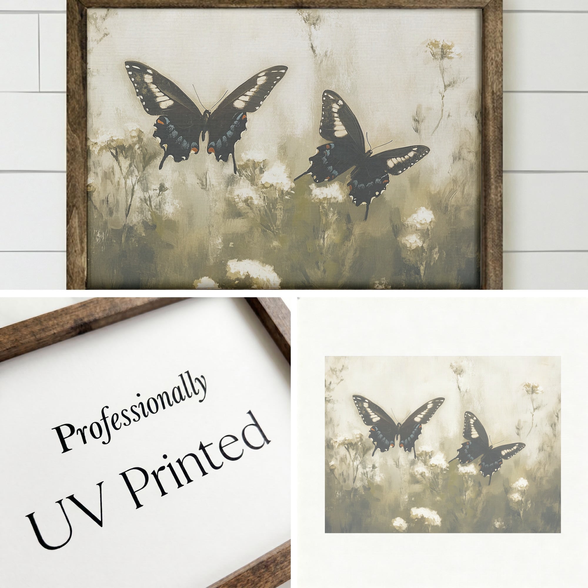 Wooden Frames - Butterfly Pair