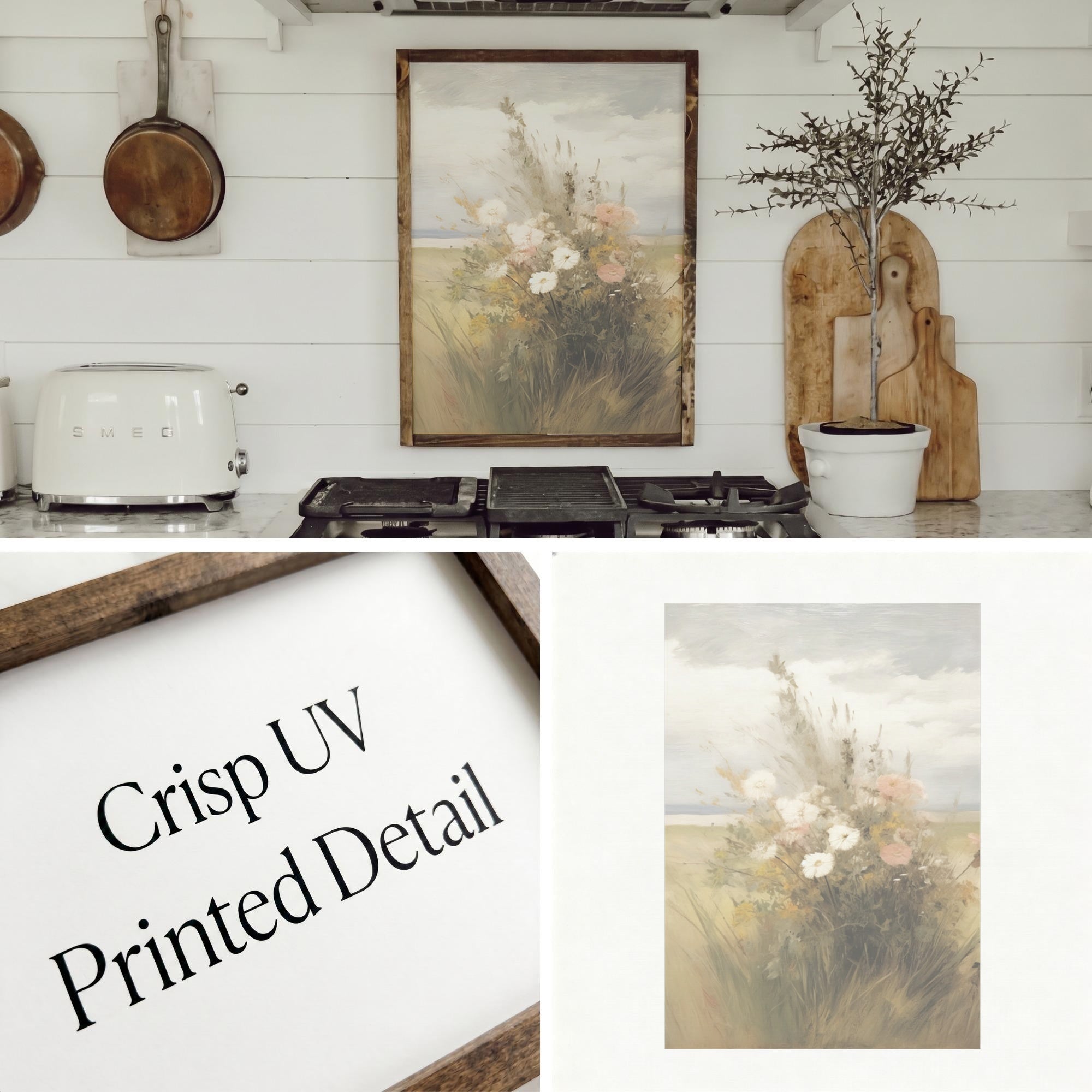 Wooden Frames - Autumn Wildflower Painting