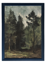 Deep Evergreen Trees Wood Framed Print