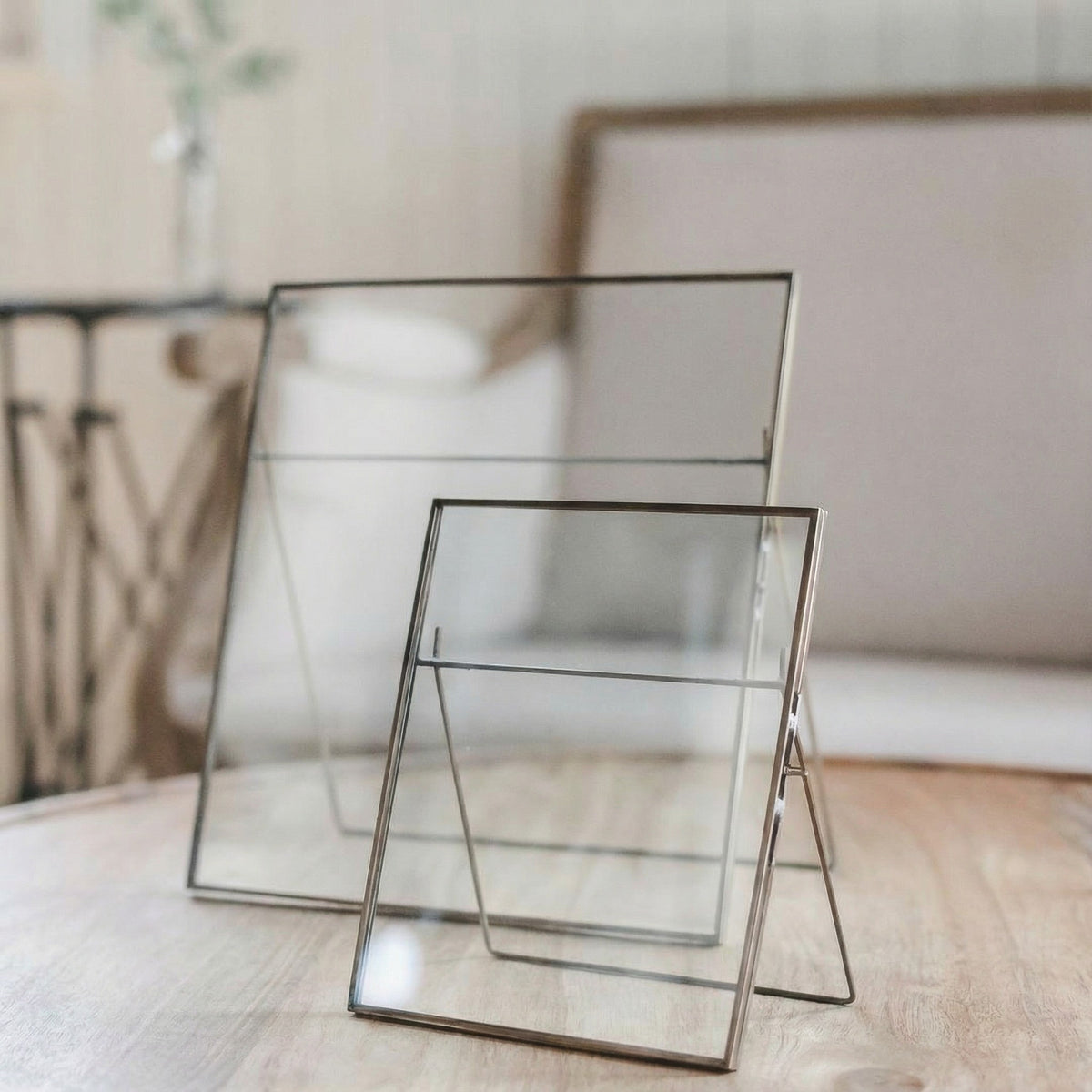 Unto Us Manger Glass Frame & Deckle-Edge Art Card