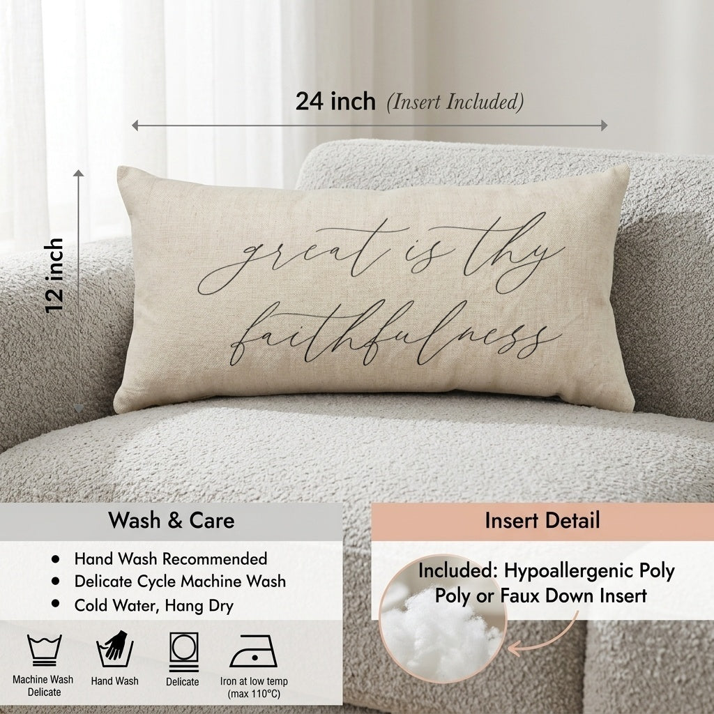 Lumbar Pillows - Great is Thy Faithfulness