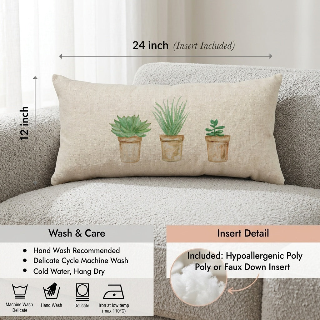 Lumbar Pillows - Pumpkin Bunch Watercolor