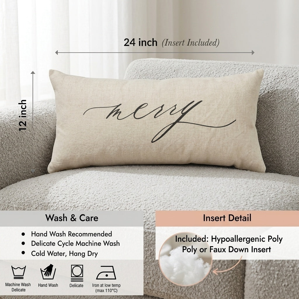 Lumbar Pillows - Merry Script
