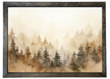 Warm Toned Trees Wood Framed Print