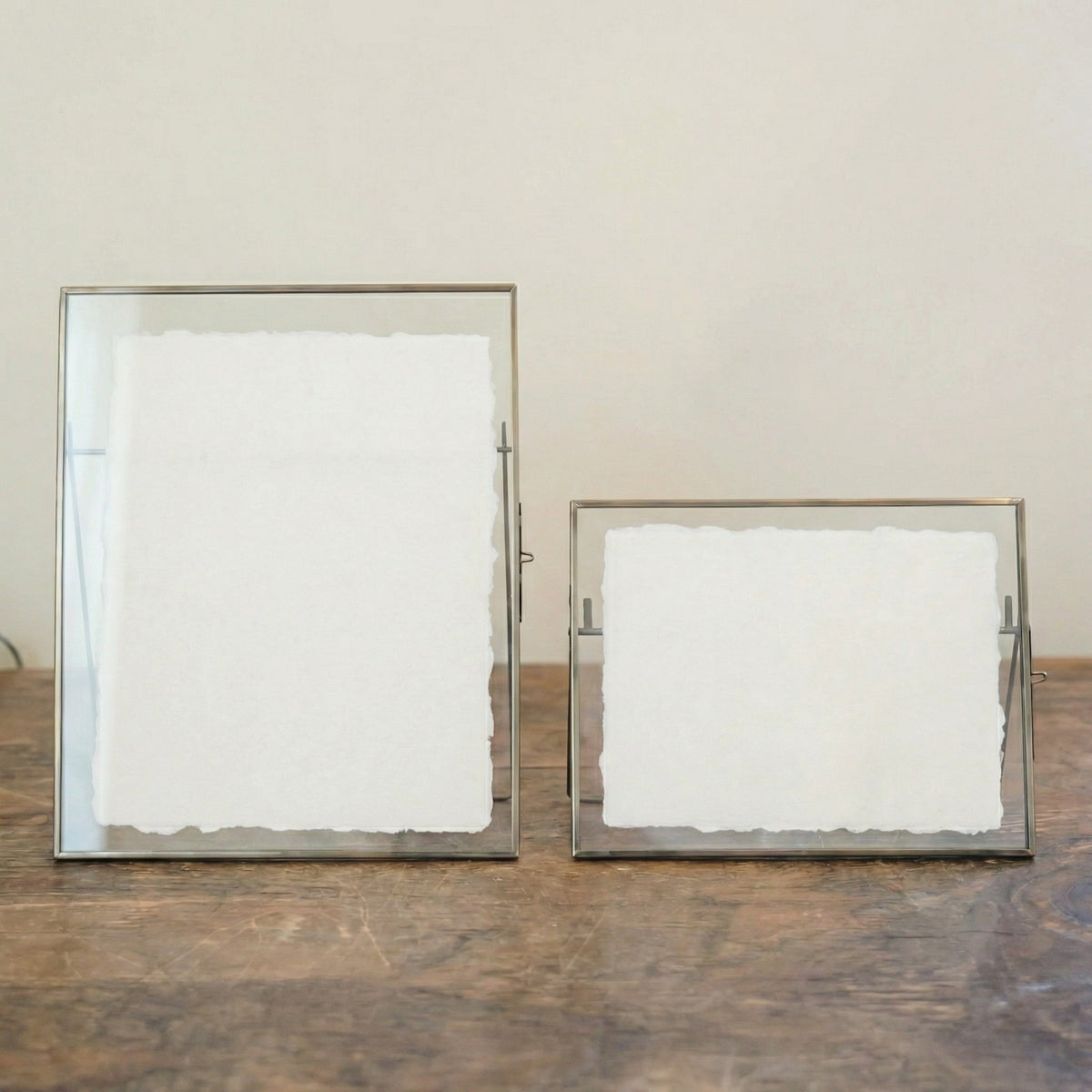 Beautifully Letting Go Glass Table Frame with Deckle-Edge Art