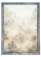 Neutral Tree Pattern Wood Framed Print