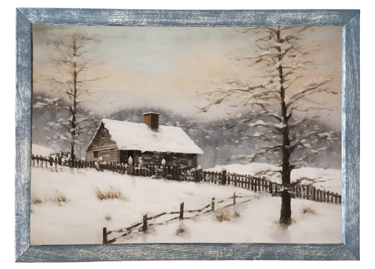 Wooden Frames - Snowy Cabin