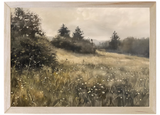 Evergreen Field Wood Framed Print