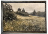 Evergreen Field Wood Framed Print