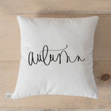 Throw Pillow - Autumn, calligraphy, home decor, fall decor, housewarming gift, cushion cover, throw pillow, seasonal pillow