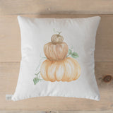 Throw Pillow - Pumpkin Stack Watercolor, calligraphy, home decor, fall decor, housewarming gift, cushion cover, throw pillow, seasonal