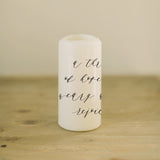 Christmas Pillar Candle - A Thrill Of Hope, home decor, present, housewarming gift, rustic, Christmas Decor, Holiday Decor, Christmas Gift