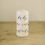 Christmas Pillar Candle - Baby It's Cold Outside, home decor, present, housewarming gift, rustic, Christmas Decor, Holiday Decor, Gift