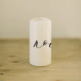 Christmas Pillar Candle - Noel, home decor, housewarming gift, rustic, Christmas Decor, Holiday Decor, Christmas Gift