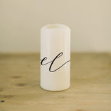 Christmas Pillar Candle - Noel, home decor, housewarming gift, rustic, Christmas Decor, Holiday Decor, Christmas Gift