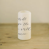 Christmas Pillar Candle - A Thrill Of Hope, home decor, present, housewarming gift, rustic, Christmas Decor, Holiday Decor, Christmas Gift