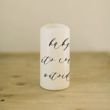 Christmas Pillar Candle - Baby It's Cold Outside, home decor, present, housewarming gift, rustic, Christmas Decor, Holiday Decor, Gift