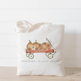 Tote Bag - Farm Fresh Pumpkins Watercolor, fall decor, apple picking, autumn essentials, housewarming gift, lifestyle decor, accessory bag