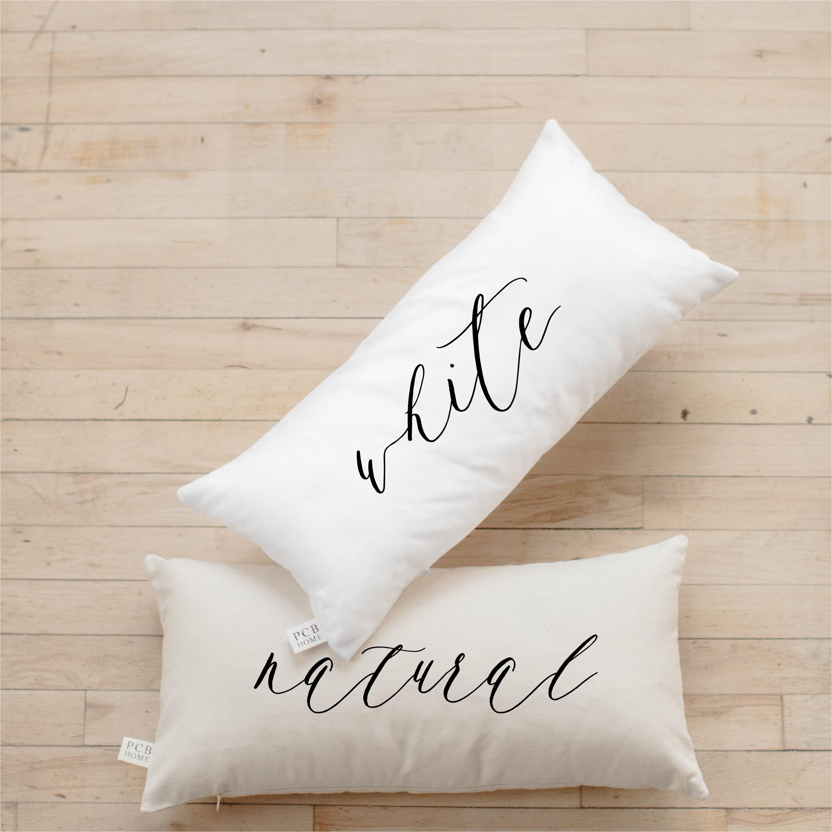 Mr. & Mrs. Lumbar Pillow: Organic Cotton Farmhouse Decor
