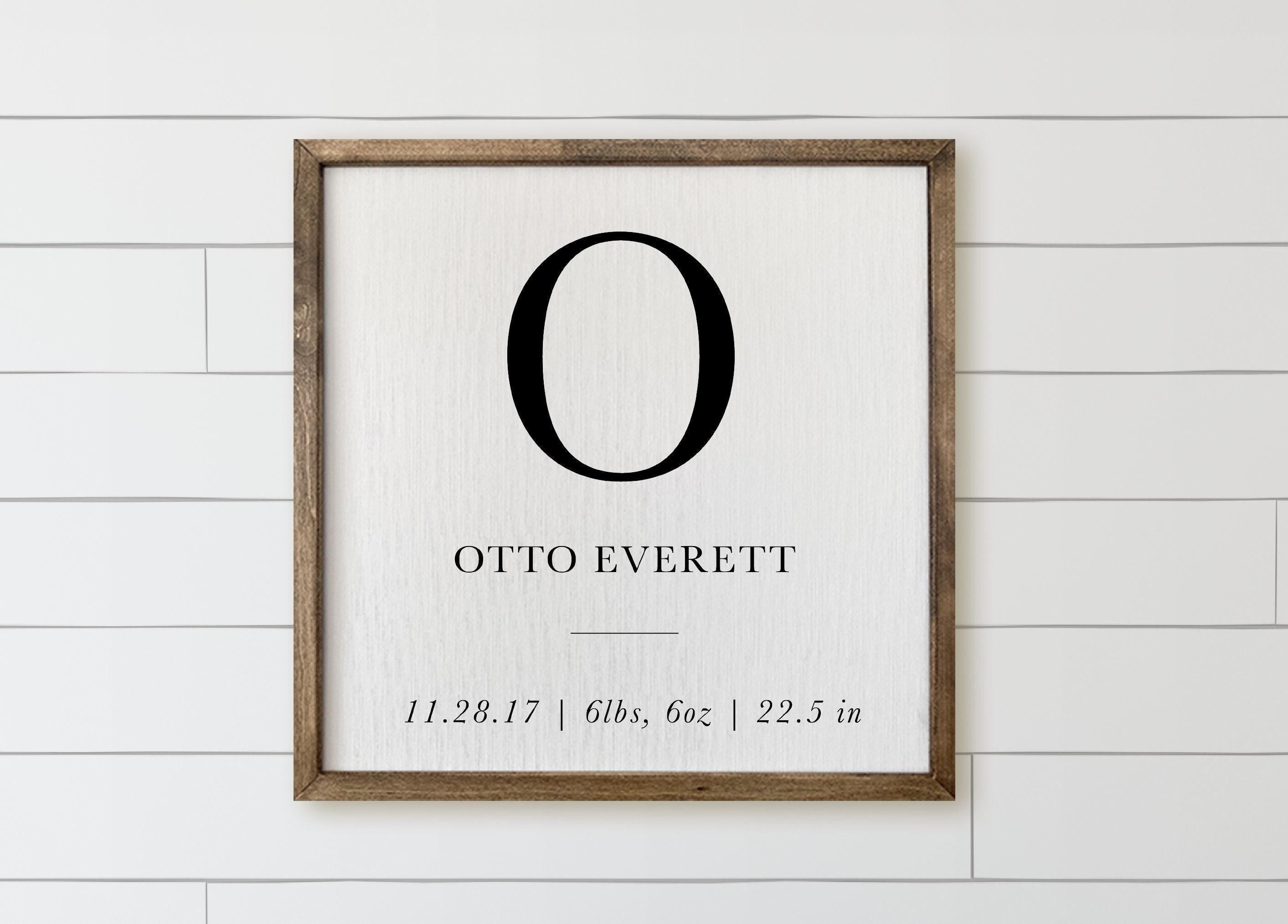 Personalized Wooden Frames - Personalized Baby Initial and