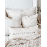 Lumbar Pillow - Personalized Coordinates - Farmhouse Style, home décor, wedding gift, engagement present, housewarming gift, throw pillow