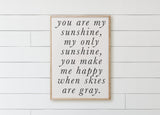 Wood Framed Sign - You are My Sunshine Type Font, home decor, gallery wall, housewarming gift, framed decor, farmhouse style, wall decor