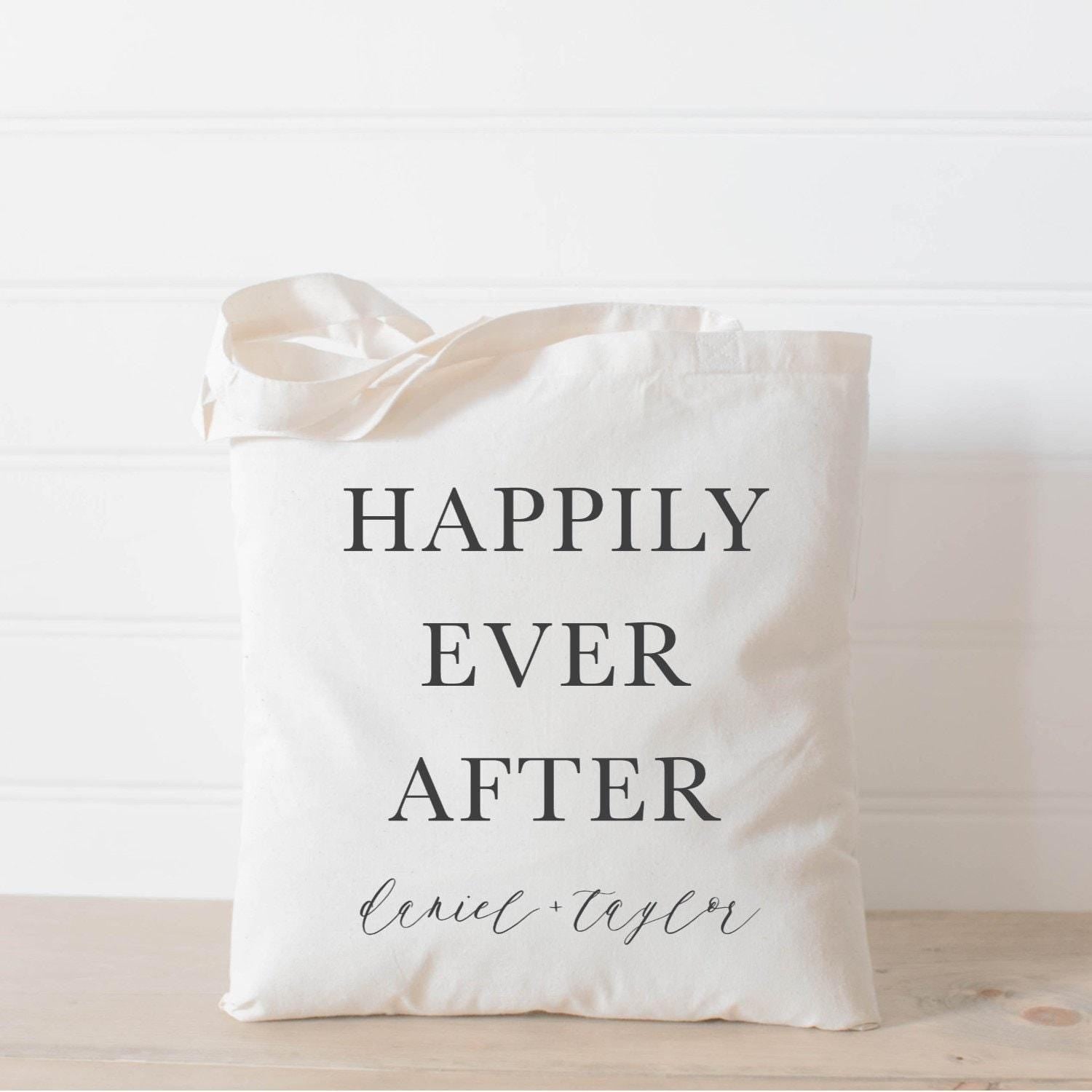 Organic Cotton Wedding Favor Tote Bag: Personalized Welcome Gift