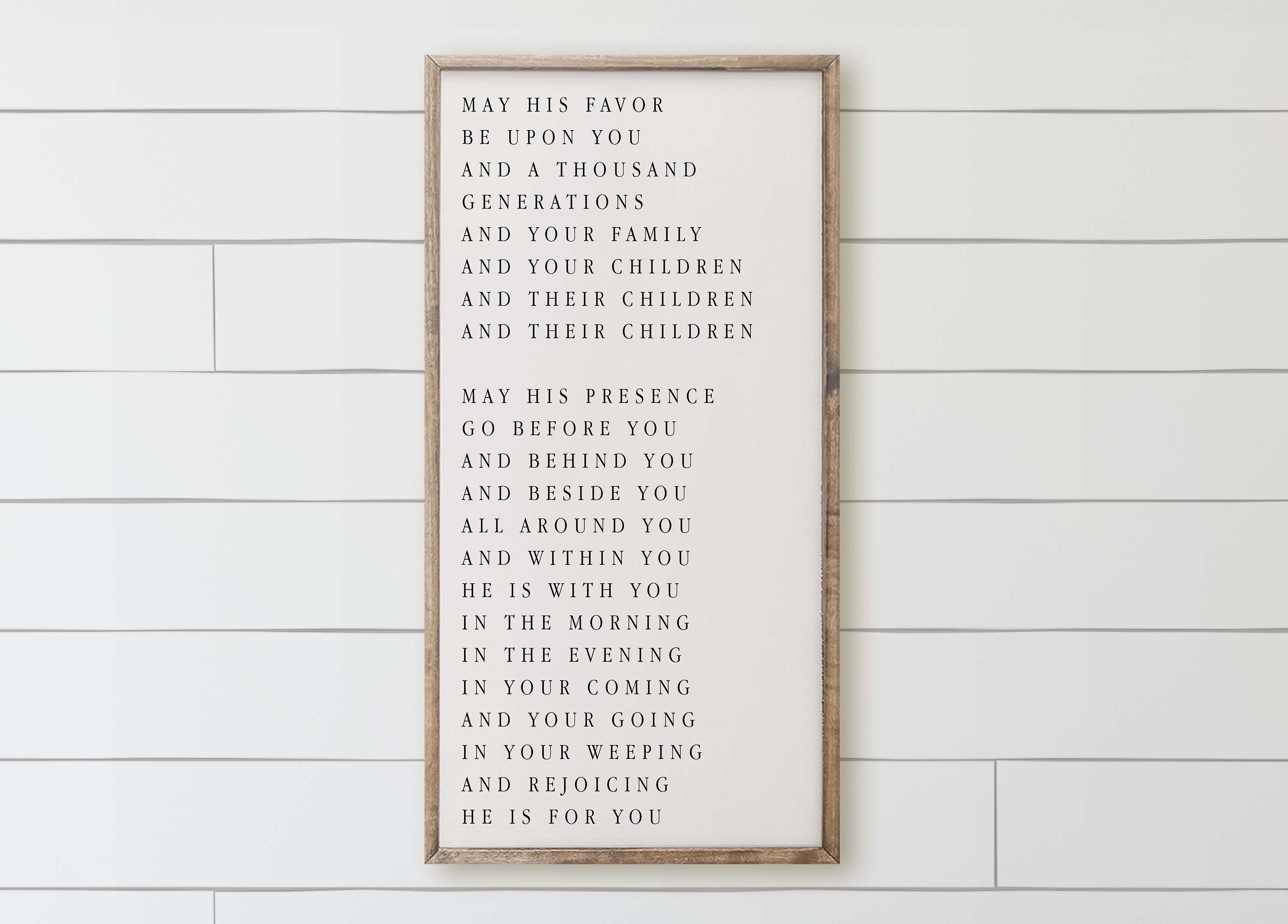 Wooden Frames - May His Favor Be Upon You