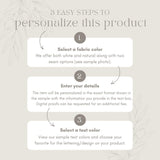 Personalized Calligraphy Lumbar Pillow: Organic Cotton Nursery Decor