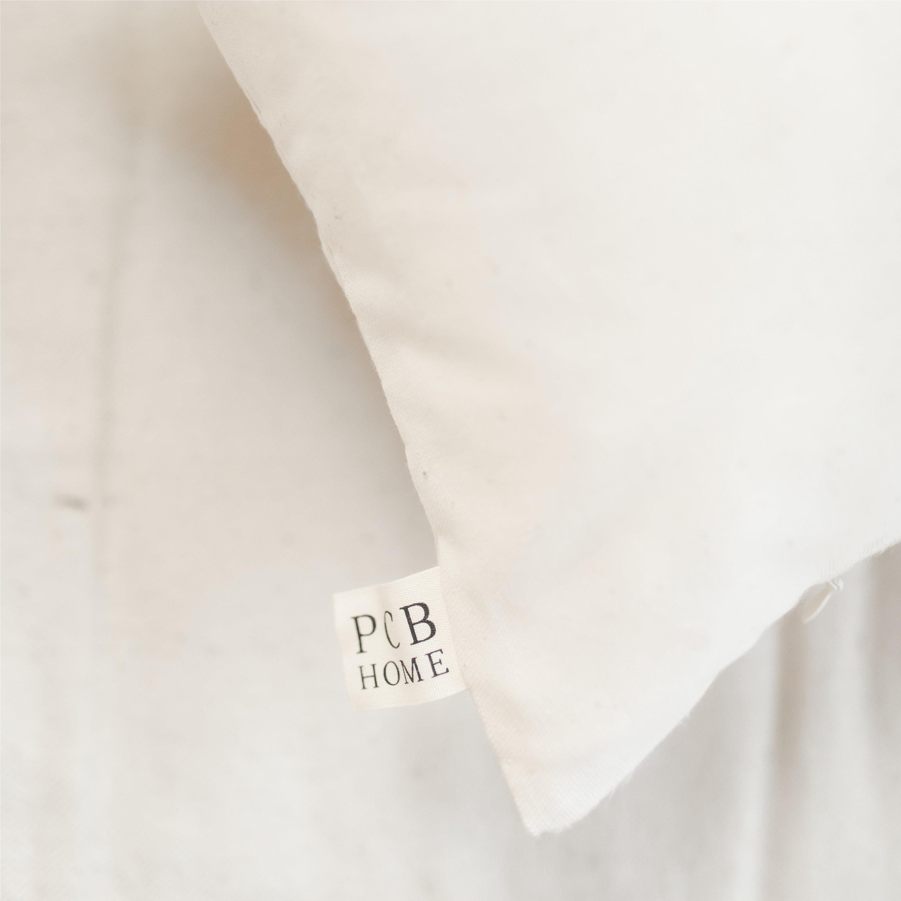 Lets Stay Home Lumbar Pillow: Organic Cotton Farmhouse Decor