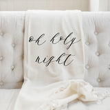 Christmas Throw Blanket - Oh Holy Night, Christmas decor, Holiday decorations, Seasonal, present, housewarming gift, decorative blanket,