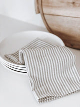 Striped Kitchen Towel - housewarming gift, kitchen decor, cozy home, linen cotton towel
