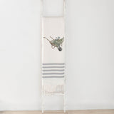 Throw Blanket - Wheel Barrow Watercolor, Lightweight Spring Summer Decor, Made in USA, Living Room, Present, Gift, Spring Decor