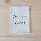 Napkin - He is Risen, home decor, housewarming gift, Easter Gift, place setting, home decor, dinner party, place setting, table setting