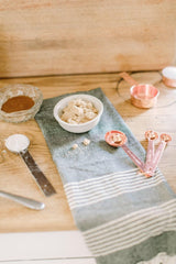 Accent Tea Towel - Grey Striped, present, housewarming, wedding favor, kitchen decor, women's gift, flour sack dish cloth