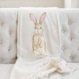 Throw Blanket - Bunny Watercolor, present, housewarming gift, decorative blanket, cozy, pretty, spring gifts, Easter gifts