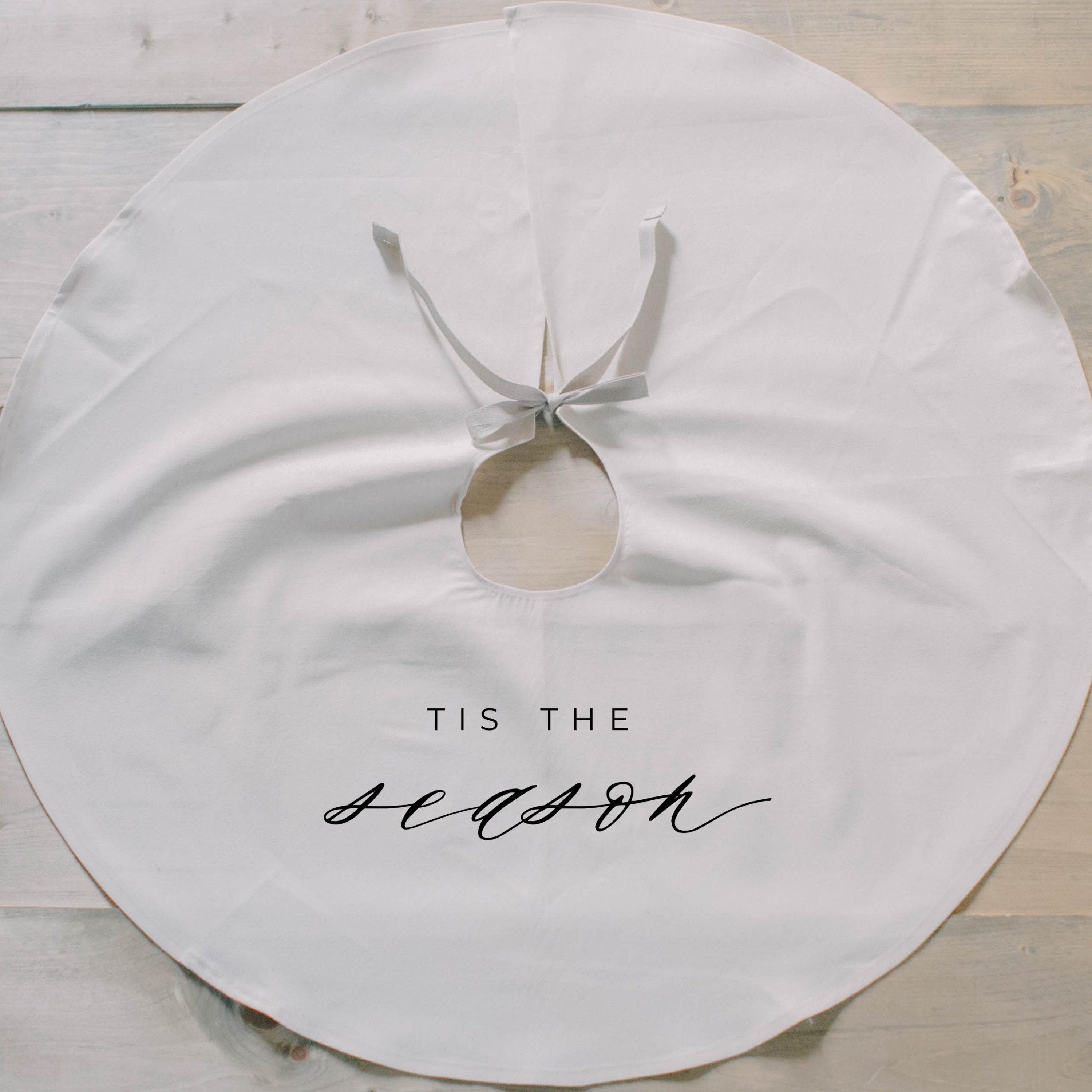 Tree Skirt - Tis the Season, Christmas home decor, seasonal, present, seasonal decor, winter, holidays, christmas tree