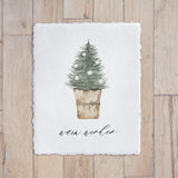 Christmas Calligraphy Print - Warm Wishes Watercolor - Vertical, Winter Decor, Gift, Holiday Gift, Seasonal Home Decor, Christmas decor