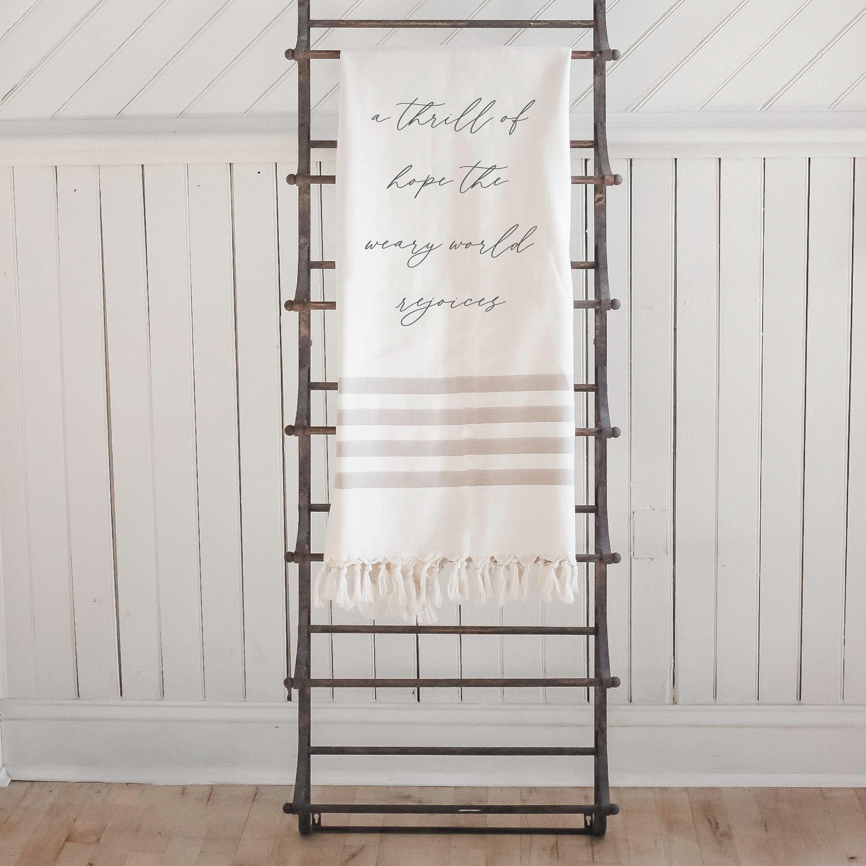 Christmas Throw Blanket - A Thrill of Hope, Christmas decor, Holiday decorations, Seasonal, present, housewarming gift, decorative blanket,