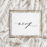 Christmas Calligraphy Print - Merry Script, Winter Decor, Gift, Holiday Gift, Seasonal Home Decor, Christmas decor, wall hanging, wall art