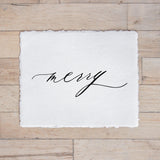 Christmas Calligraphy Print - Merry Script, Winter Decor, Gift, Holiday Gift, Seasonal Home Decor, Christmas decor, wall hanging, wall art