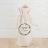 Christmas Wine Bag - Have Yourself a Merry Little Christmas Wreath, Seasonal Decor, Christmas Gift, Present, Wine Lover, Hostess Gift
