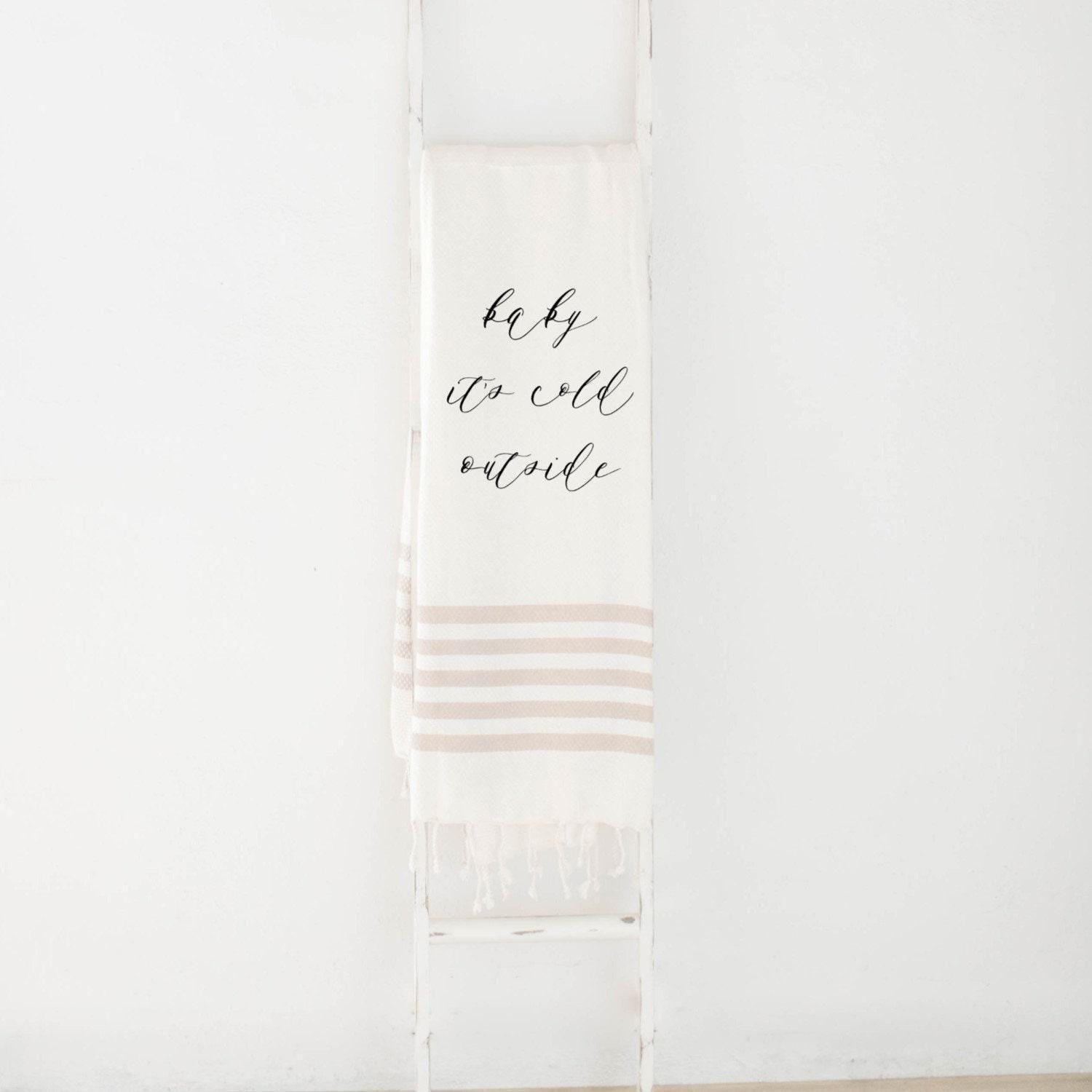 Christmas Throw Blanket - Baby it's Cold Outside, Christmas decor, Holiday decorations, Seasonal, present, housewarming gift,