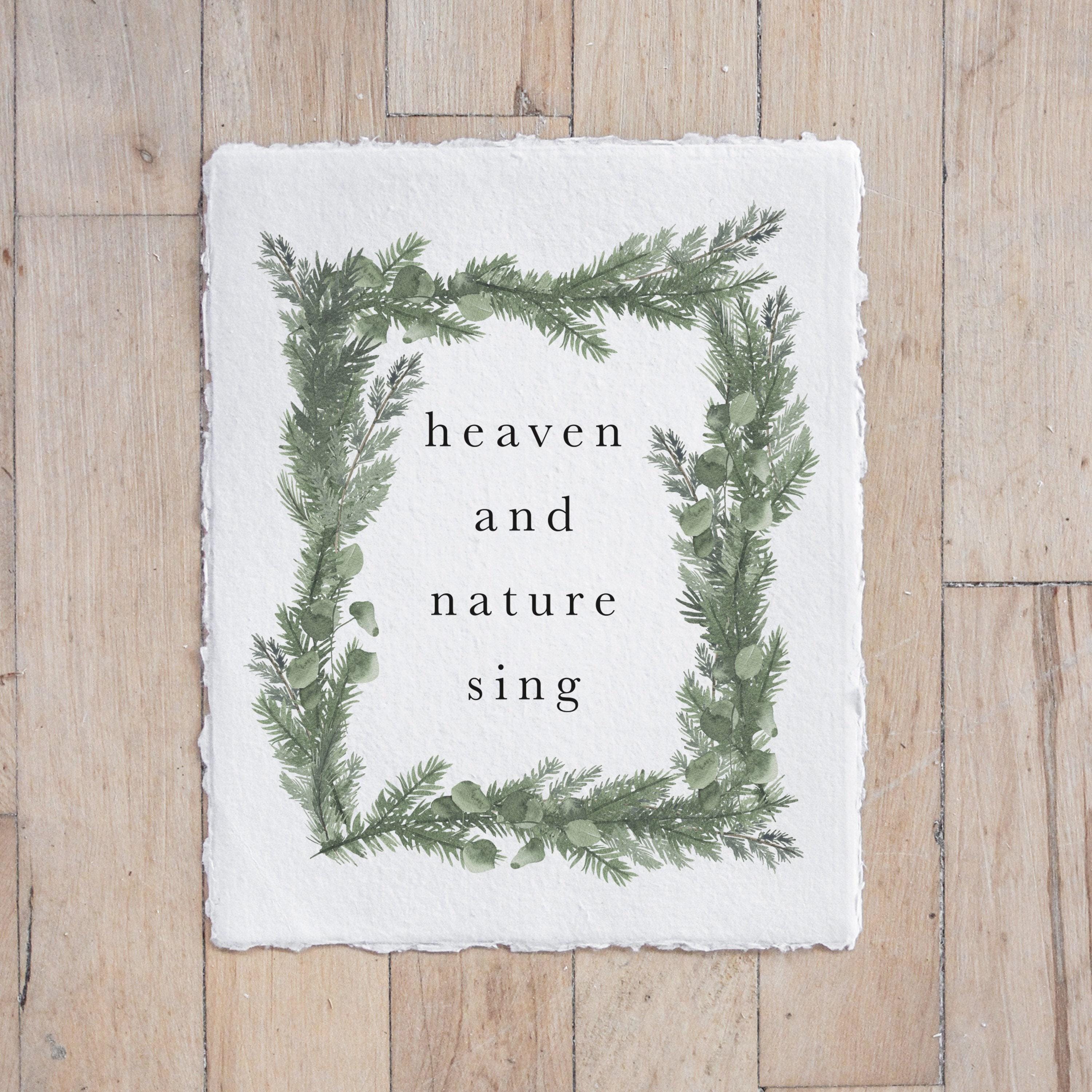 Glass Table Frames & Cards - Heaven and Nature Watercolor