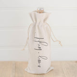 Christmas Wine Bag - Merry and Bright, hostess gift, wedding gift, Handmade in USA, Winter Decor, Gift, Present for Her, Seasonal Home Decor