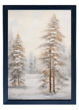 Wood Framed Print - Snow Dusting - Handmade in USA, gallery wall art, holiday wall art, christmas decor, framed decor
