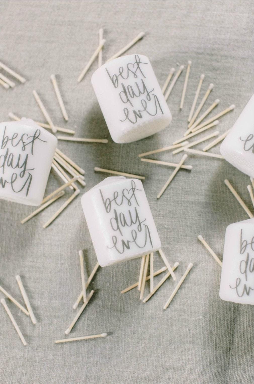 4" Pillar Candle Wedding Favors: Bulk Unscented Candles